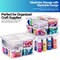Sorbus 12-Piece Storage Set with Secure Lids - Clear Stackable Plastic Bins